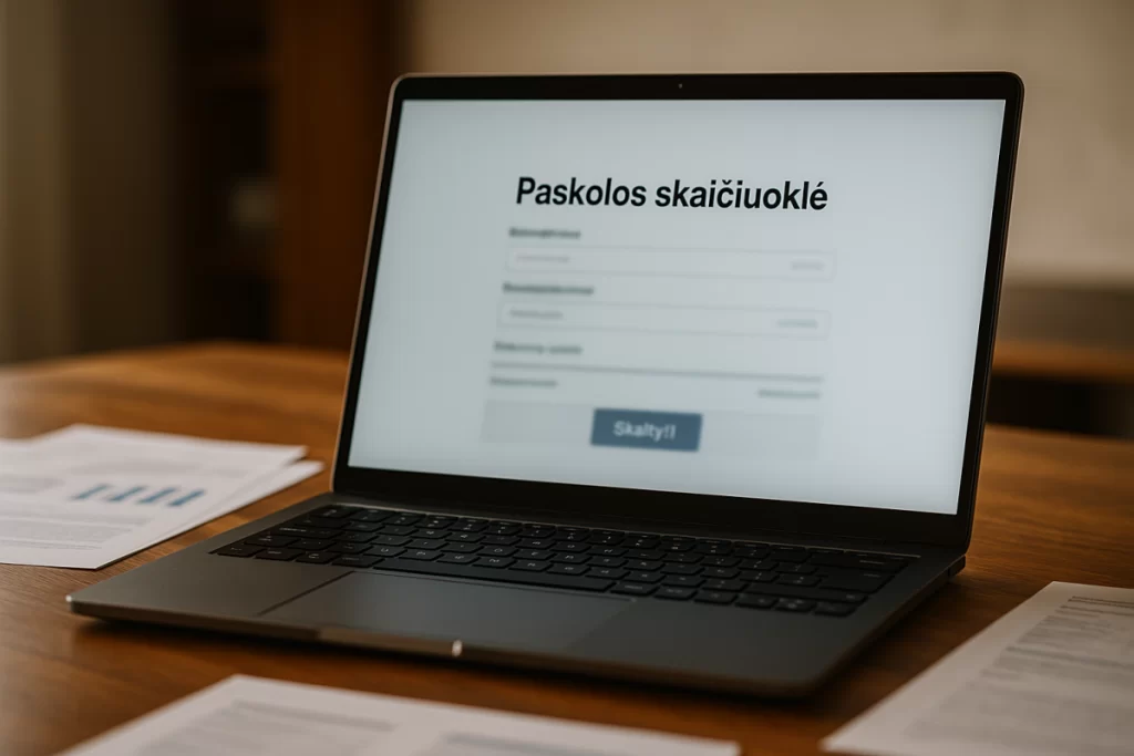 Paskolos skaičiuoklė: kiek galiu pasiskolinti pinigų